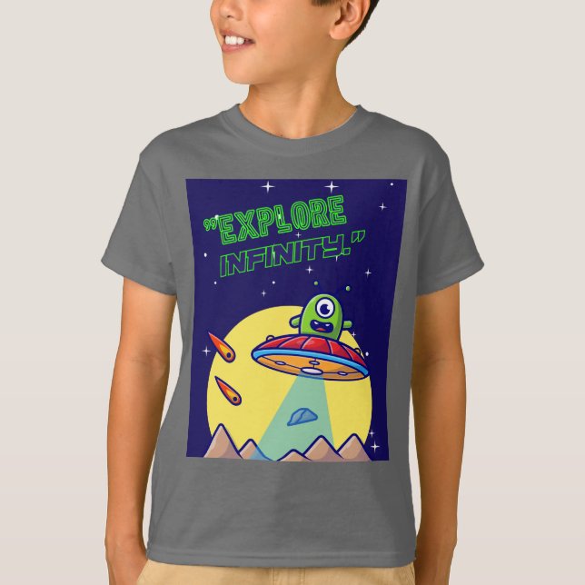 Entdecken Sie die Unendlichkeit T-Shirt (Vorderseite)