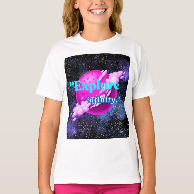 Entdecken Sie die Unendlichkeit T-Shirt (Vorderseite)