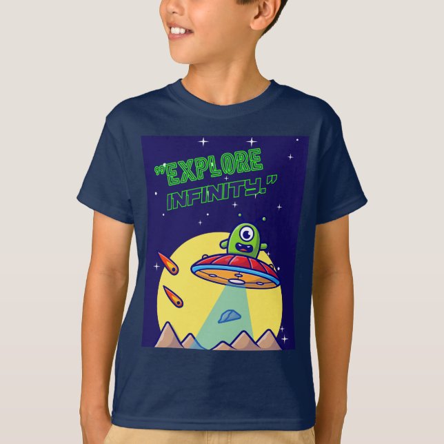 Entdecken Sie die Unendlichkeit T-Shirt (Vorderseite)