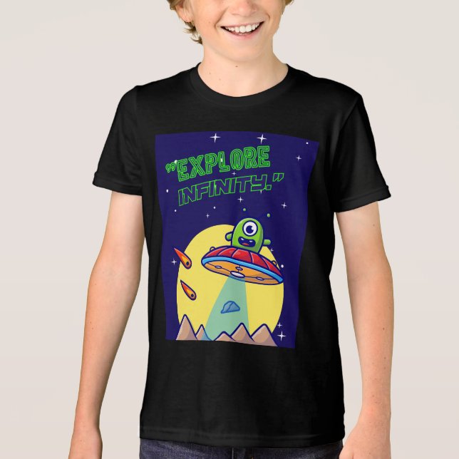 Entdecken Sie die Unendlichkeit Tri-Blend Shirt (Vorderseite)