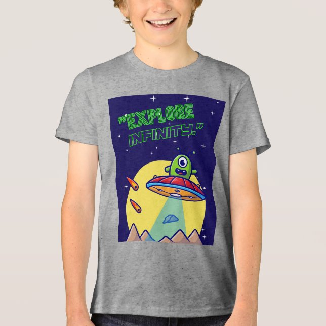 Entdecken Sie die Unendlichkeit Tri-Blend Shirt (Vorderseite)