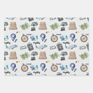 Entdecken Sie die Welt als Geschenkwrap Geschenkpapier Set