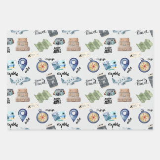 Entdecken Sie die Welt als Geschenkwrap Geschenkpapier Set