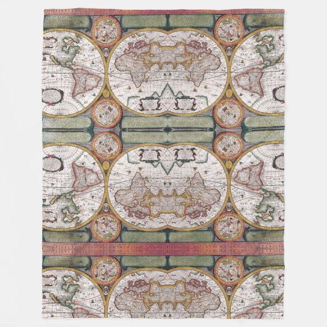 Entdecken Sie die Welt: Gemütliche Karte für Abent Fleecedecke (Vorderseite)