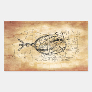 Entdecken Sie die Welt Rechteckiger Aufkleber