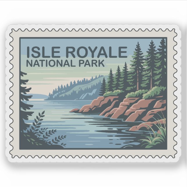 Entdecken Sie die wilde Seite der Isle Royale Brie Aufkleber (Vorderseite)