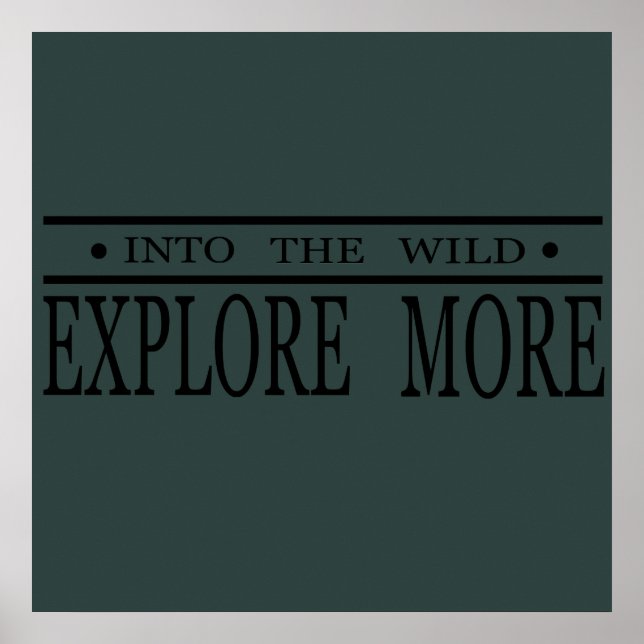 Entdecken Sie die wilde Wanderung Poster (Vorne)