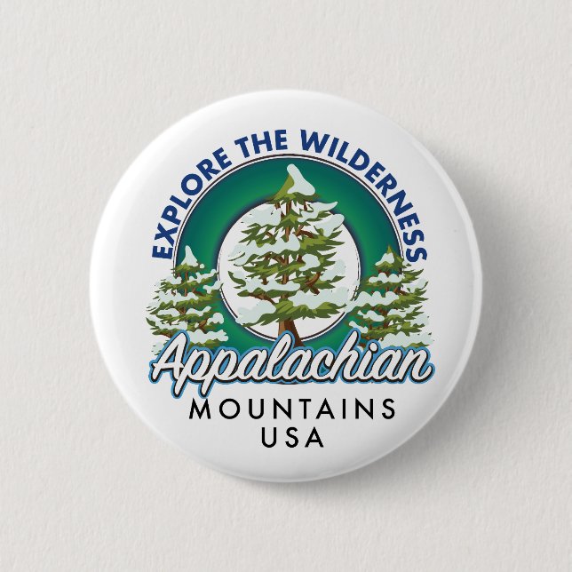 Entdecken Sie die Wilderness Appalachian Mountains Button (Vorderseite)
