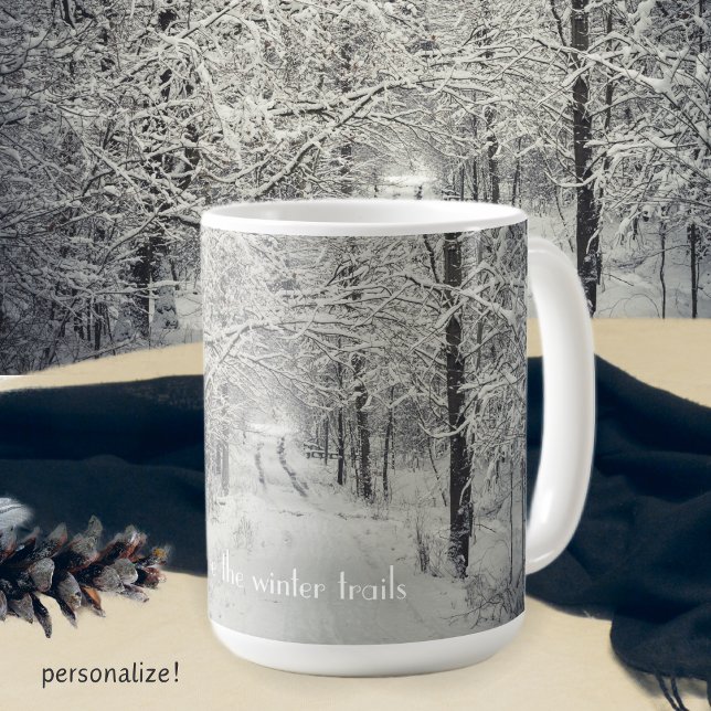 Entdecken Sie die Winterwaldwege Kaffeetasse (Von Creator hochgeladen)