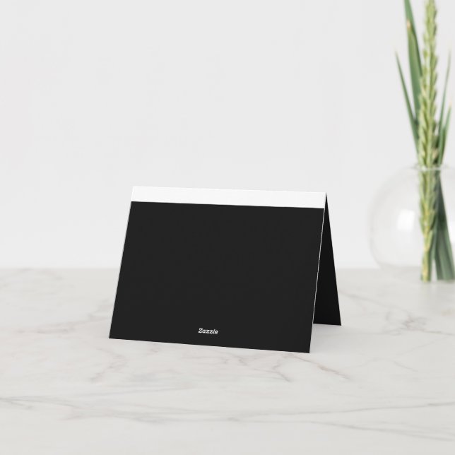 Entdecken Sie ein faszinierendes Schwarz-Weiß-Foto Dankeskarte (Rückseite)