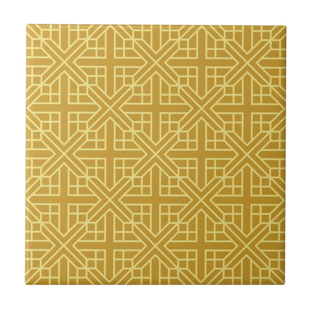 Entdecken Sie elegante geometrische Muster mit Gol Fliese (Vorderseite)