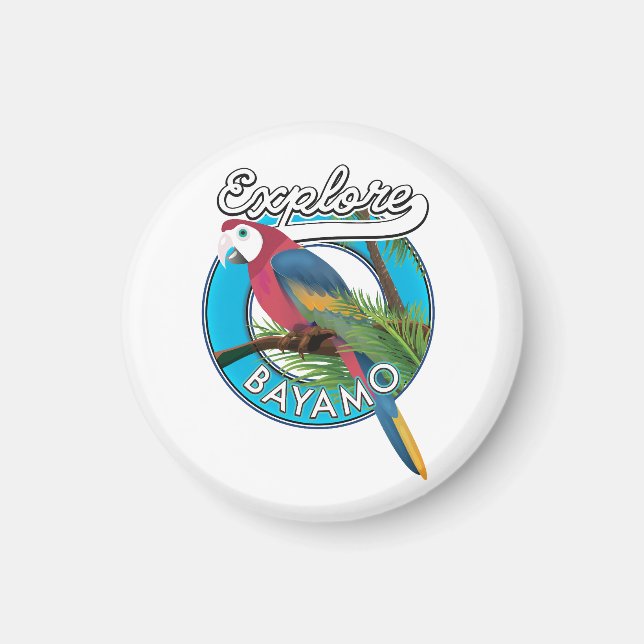 Entdecken Sie Hawaii Retro-Logo Magnet (Vorne)