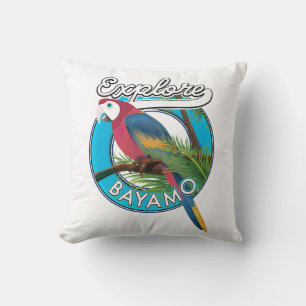 Entdecken Sie Hawaii Retro Logo Throw Kissen