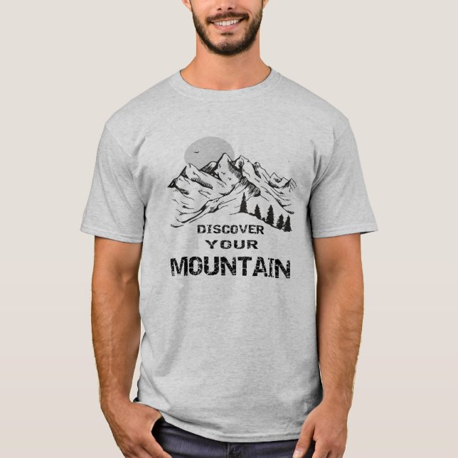 Entdecken Sie Ihr Mountainbiken und Skifahren T-Shirt (Vorderseite)