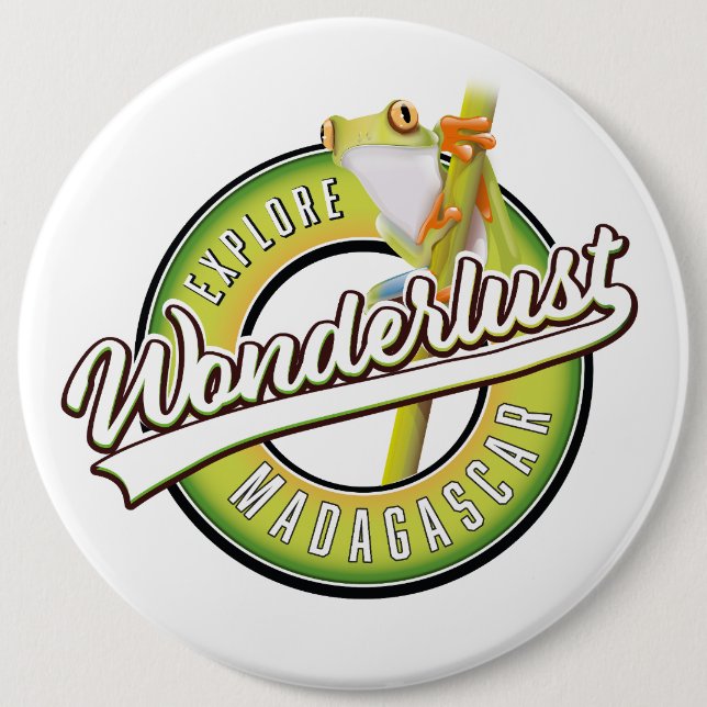 Entdecken Sie Madagaskar wunderbar Button (Vorderseite)