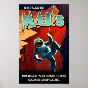 Entdecken Sie Mars - Kundenspezifisches NASA Retro Poster