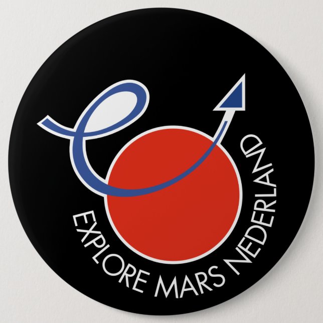 Entdecken Sie Mars Nederland Button zwart (Vorderseite)