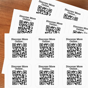 Entdecken Sie mehr Online QR Code Design Large Quadratischer Aufkleber