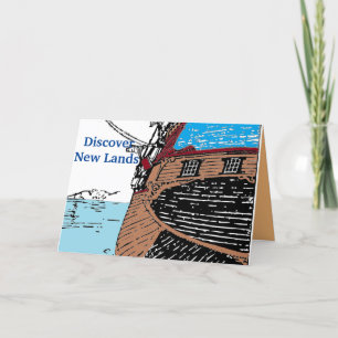 Entdecken Sie neue Länder Feiertagskarte