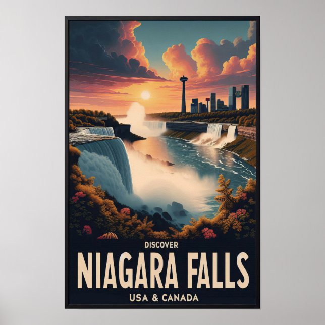 Entdecken Sie Niagara Falls Vintage Travel Poster (Vorne)
