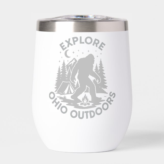 Entdecken Sie Ohio Outdoor Bigfoot Camping Wine Tu (Vorderseite)