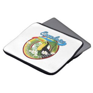Entdecken Sie Placencia Belize Reise Logo Leinwand Laptopschutzhülle