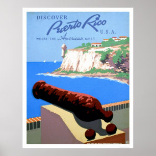 Entdecken Sie Puerto Rico 1940 WPA Poster