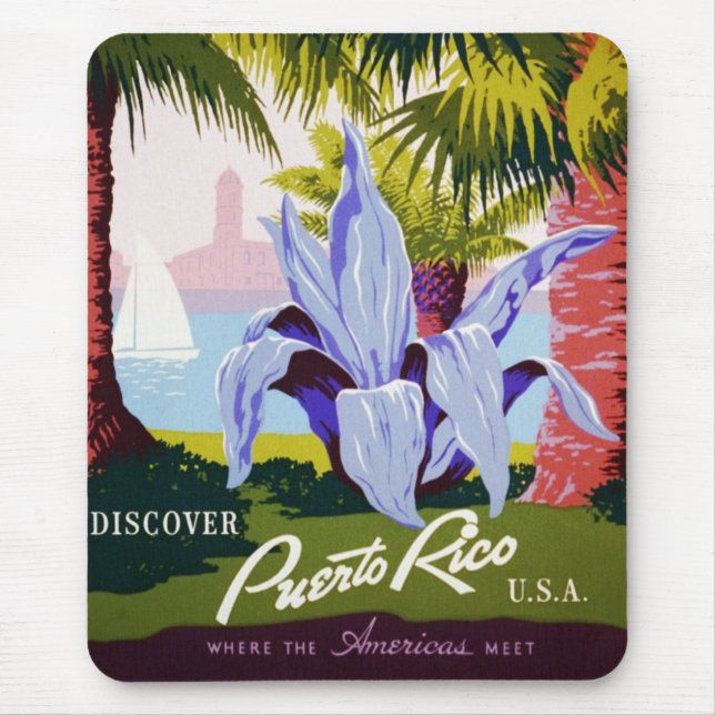 Entdecken Sie Puerto Rico Mousepad (Vorne)