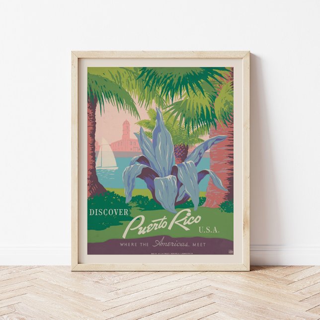 Entdecken Sie Puerto Rico USA | Vintage Travel Poster (Von Creator hochgeladen)