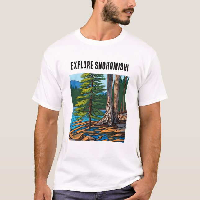 Entdecken Sie Snohomish und John Muir Zitat T-Shirt (Vorderseite)