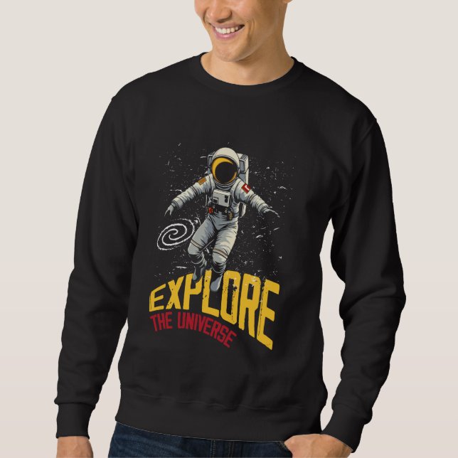 Entdecken Sie Universe Space Astronaut Galaxy Männ Sweatshirt (Vorderseite)