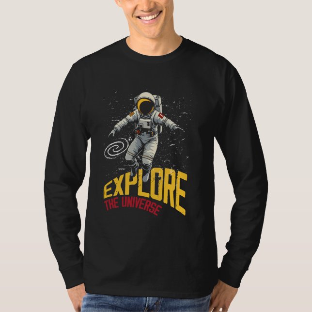Entdecken Sie Universe Space Astronaut Galaxy Männ T-Shirt (Vorderseite)