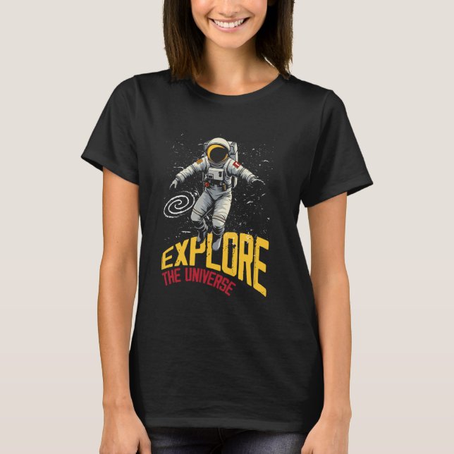 Entdecken Sie Universe Space Astronaut Galaxy Männ T-Shirt (Vorderseite)