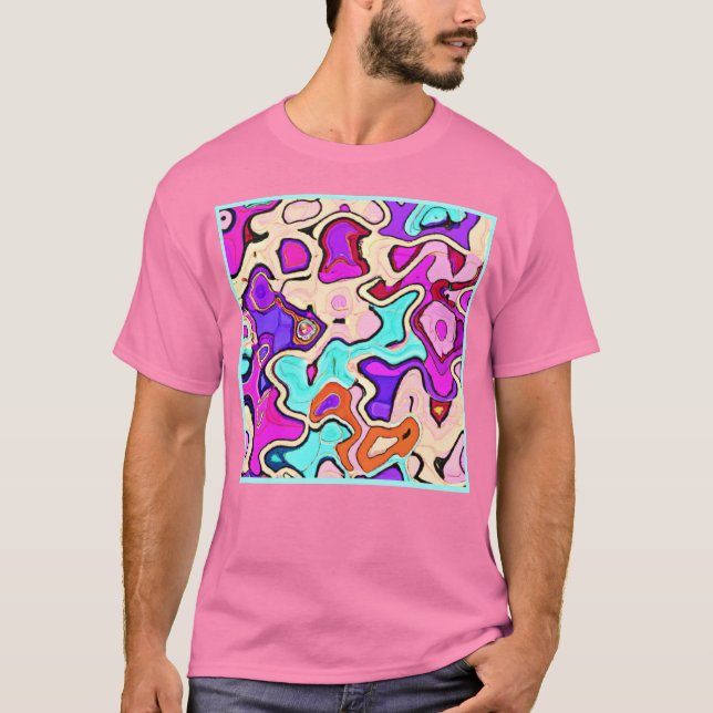 Entdecken Sie unsere farbenfrohen Muster Kunst T-Shirt (Vorderseite)