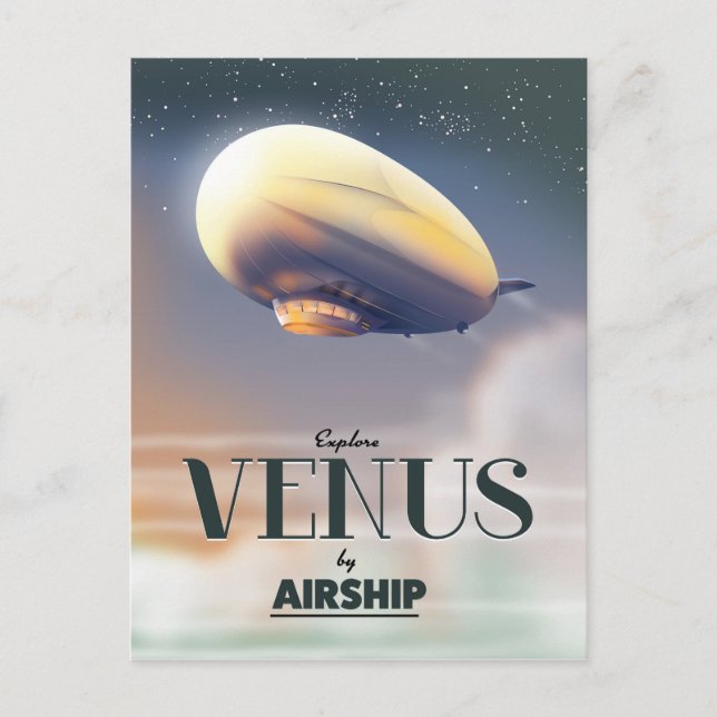 Entdecken Sie Venus mit dem Flugzeug Postkarte (Vorderseite)