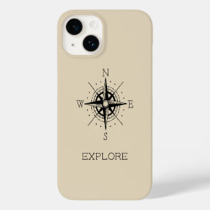 Entdecken Sie Vintage-Kompass Reise Thema Case-Mate iPhone 14 Hülle