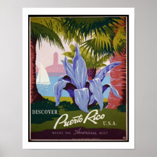 Entdecken Sie Vintages Reise-Plakat Puertos Rico Poster