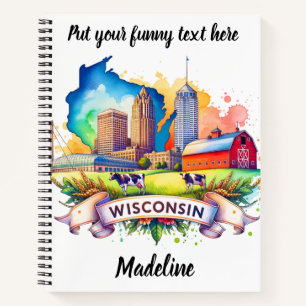 Entdecken Sie Wisconsins landschaftlichen Charme! Notizbuch