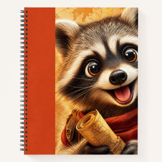 Entdecker-Waschbär Notizbuch