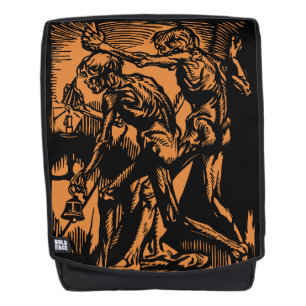 Entdeckte Schrecken toter Bergleute zu Halloween Rucksack