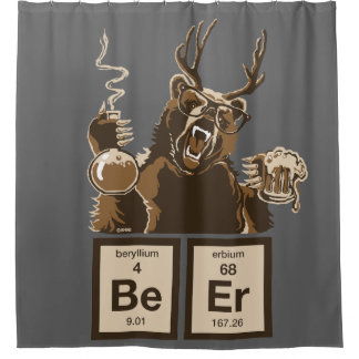 Entdecktes Bier der Chemie Bär Duschvorhang
