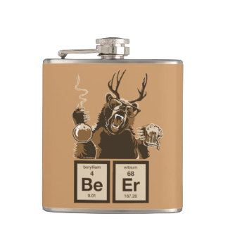 Entdecktes Bier der Chemie Bär Flachmann