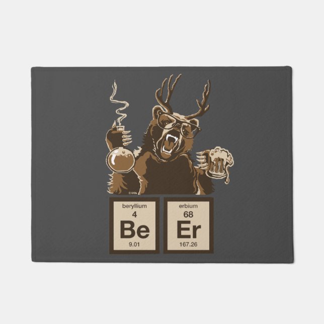 Entdecktes Bier der Chemie Bär Fußmatte (Vorderseite)