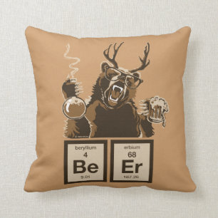 Entdecktes Bier der Chemie Bär Kissen