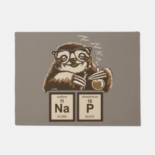 Entdecktes Nickerchen der Chemie Sloth Fußmatte