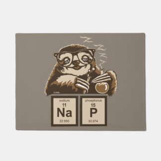 Entdecktes Nickerchen der Chemie Sloth Fußmatte