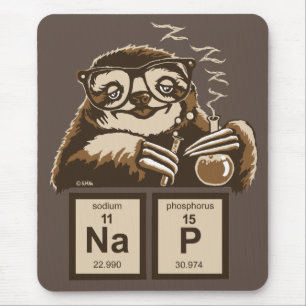 Entdecktes Nickerchen der Chemie Sloth Mousepad