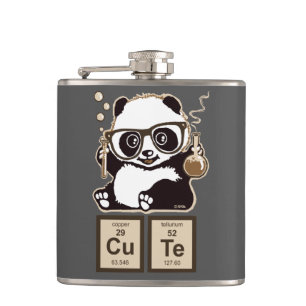 Entdecktes niedliches der Chemie Panda Flachmann