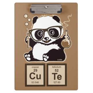 Entdecktes niedliches der Chemie Panda Klemmbrett