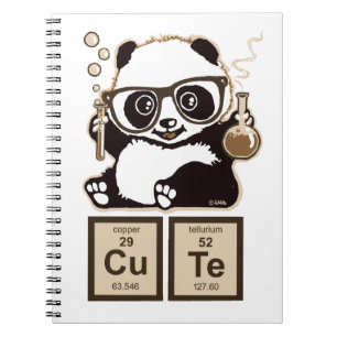 Entdecktes niedliches der Chemie Panda Notizblock